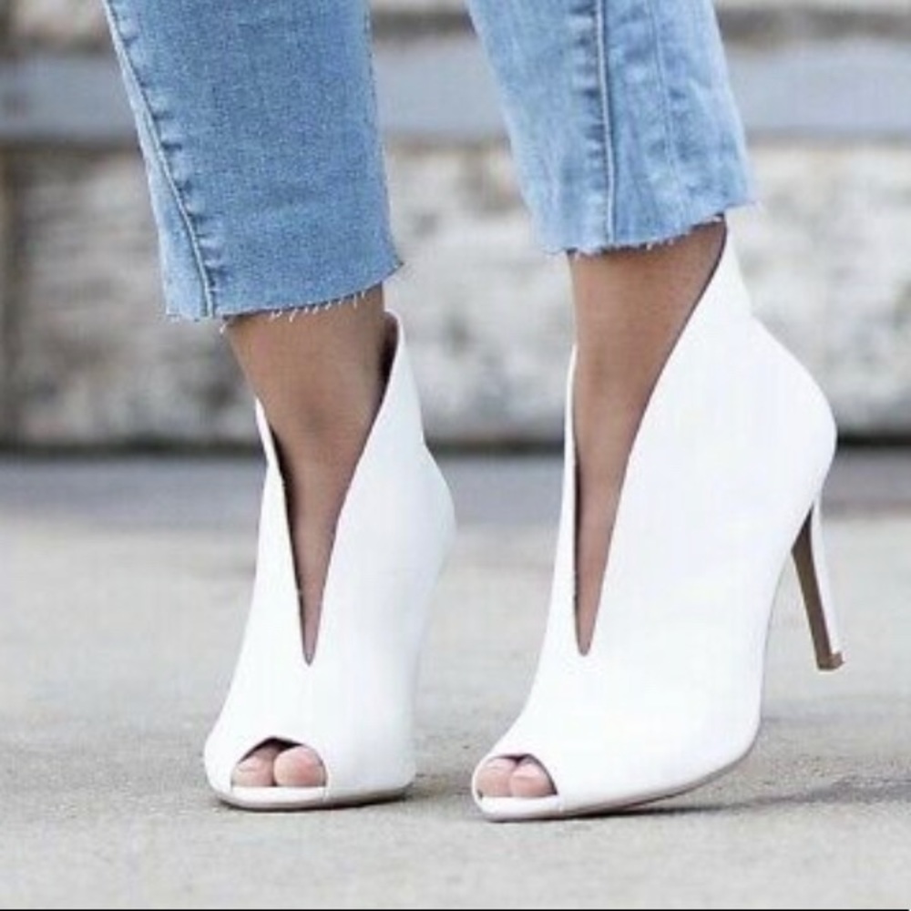 Christian Siriano White Vamp Booties